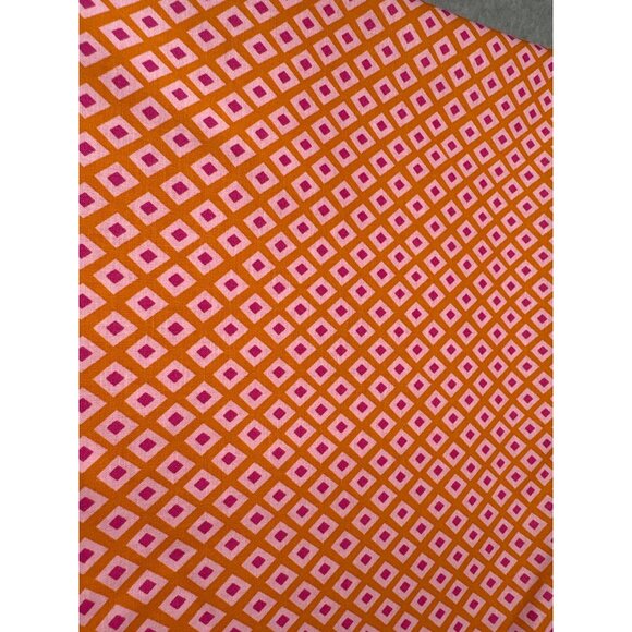 Origami Oasis Pink & Orange Geometric Pattern Cotton Fabric by Tamara Kate 1/2 y - Picture 1 of 5